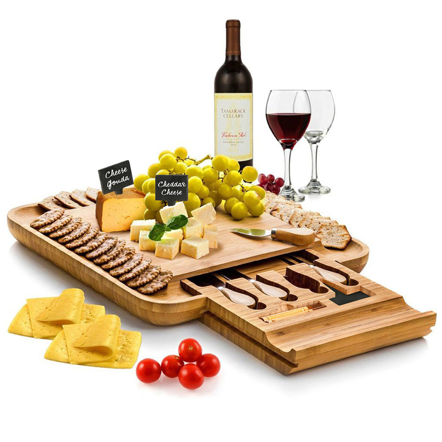 Pinot Noir Thirstystone Wine Cask Cheese Board Brown