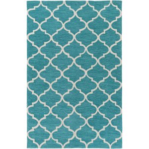 Holden Finley Teal/Ivory Area Rug