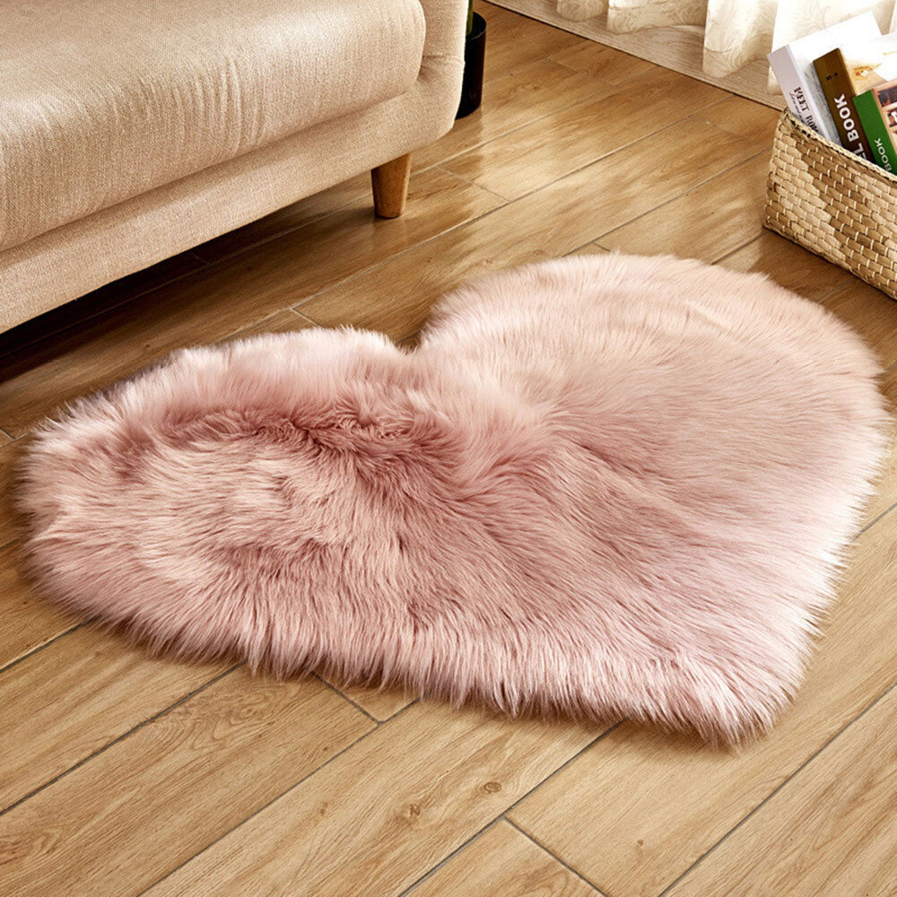 Everly Quinn Laine Wool Imitation Sheepskin Rugs Faux Fur Non Slip Bedroom Shaggy Bath Rug Wayfair