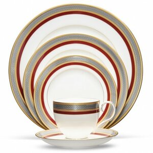 Ruby Coronet Bone China 5 Piece Place Setting, Service for 1