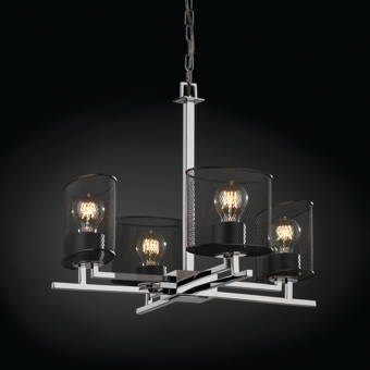House Of Hampton Kincannon 3 Light Unique Statement Square Rectangle Chandelier Wayfair