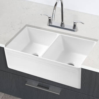 Barclay Jolie Farmer 32 X 19 Double Basin Farmhouse Kitchen Sink Reviews Wayfair