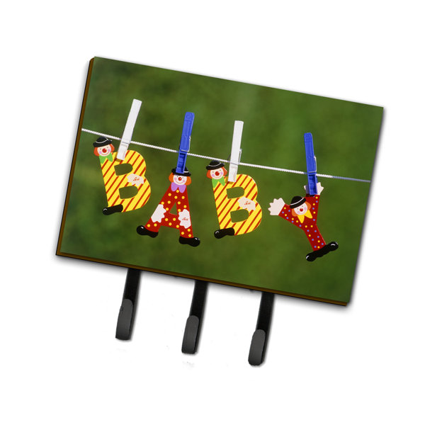 East Urban Home Idaville New Baby Clown Clothesline Wall Key