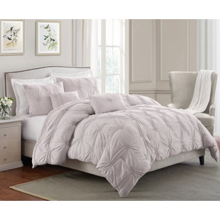baby pink and grey bedding