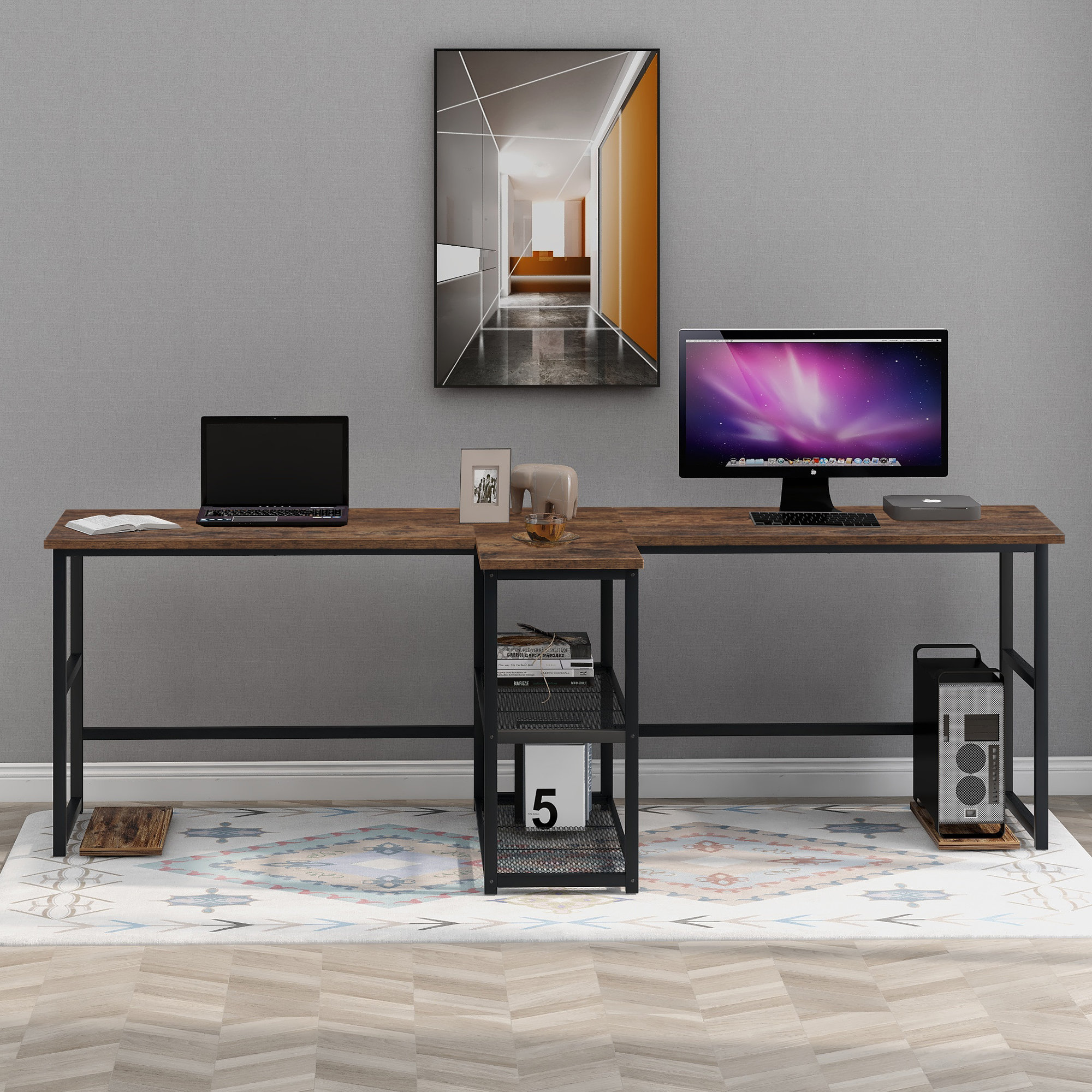 Inbox Zero Home Office Two Person Desk