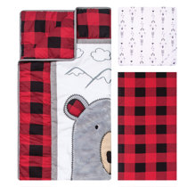 red plaid crib sheet