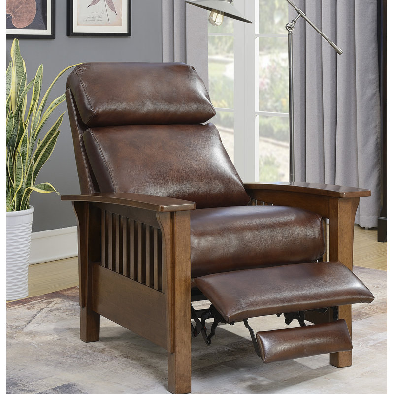 Jazmine Genuine Leather Manual Recliner
