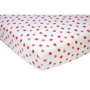 Raspberry Fitted Crib Sheet