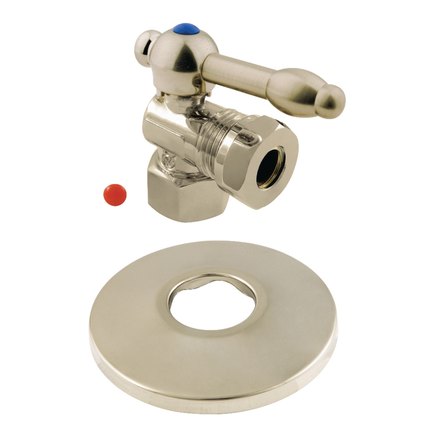 Kingston Brass Slip Joint Quarter Turn Angle Stop Valve with Flange