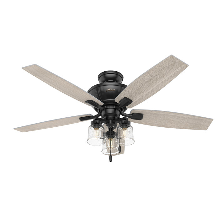 52 Charlotte 5 Blade Ceiling Fan Light Kit Included