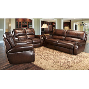 Hardcastle Leather Configurable Living Room Set by Darby Home Co