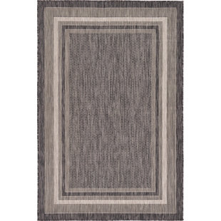 Black White Outdoor Rugs You Ll Love Wayfair Denning Black Indoor Outdoor Area Rug