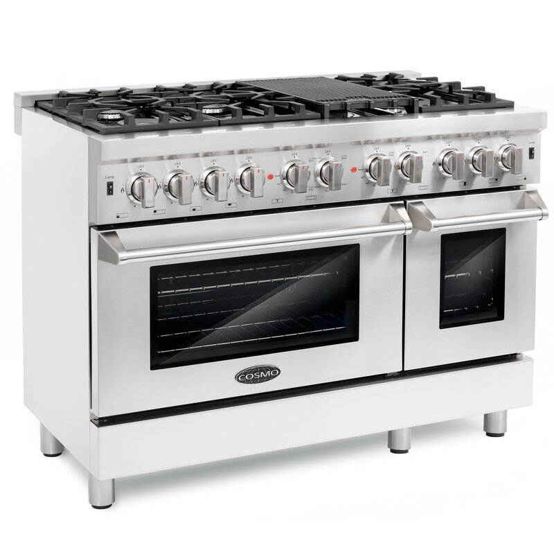 Cosmo 48 5 84 Cu Ft Freestanding Dual Fuel Range Wayfair