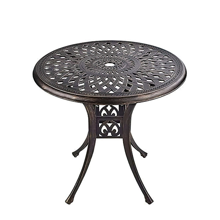 Round bistro table with umbrella hole Clearance