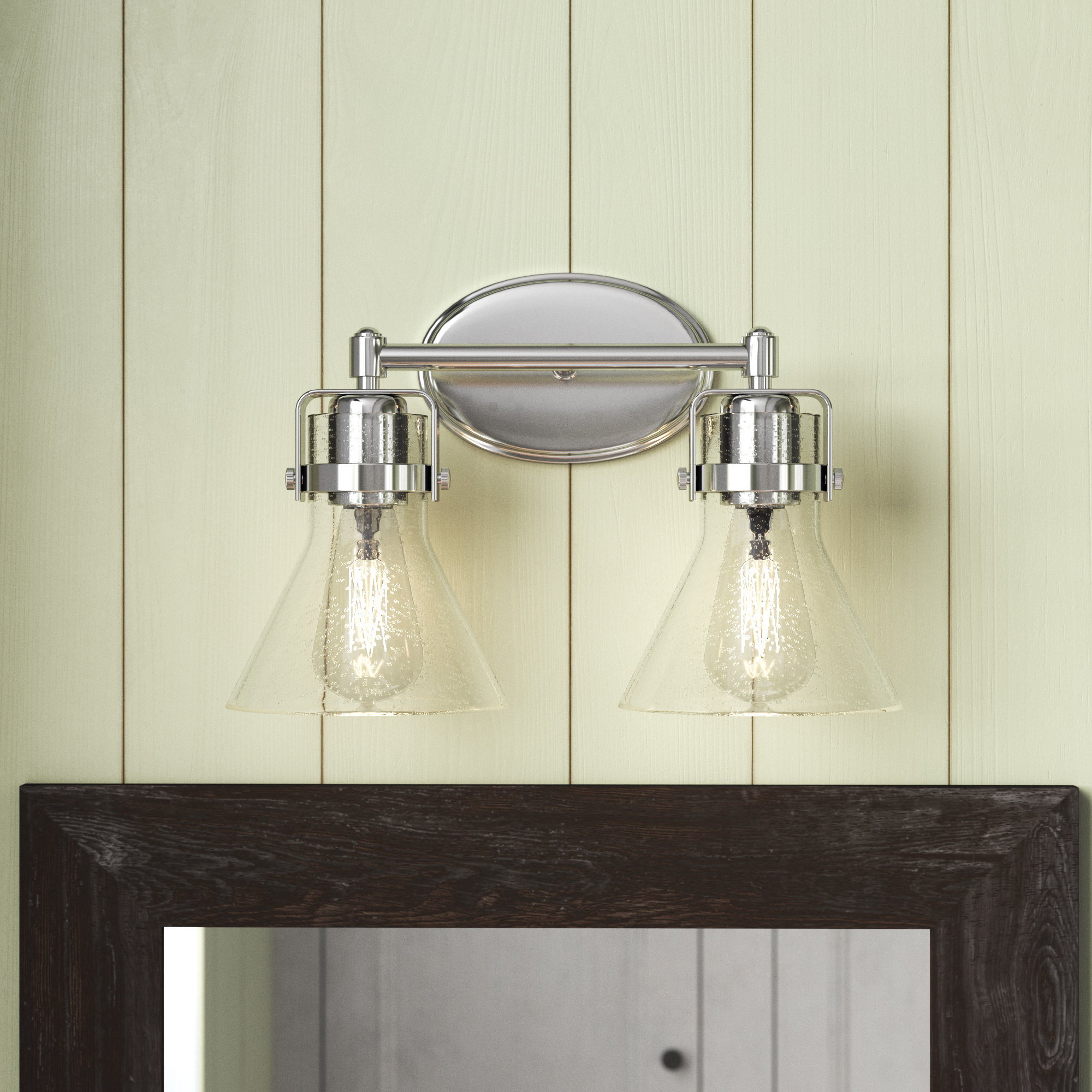 Birch Lane Fricke 2 Light Dimmable Polished Chrome Vanity Light Reviews Wayfair
