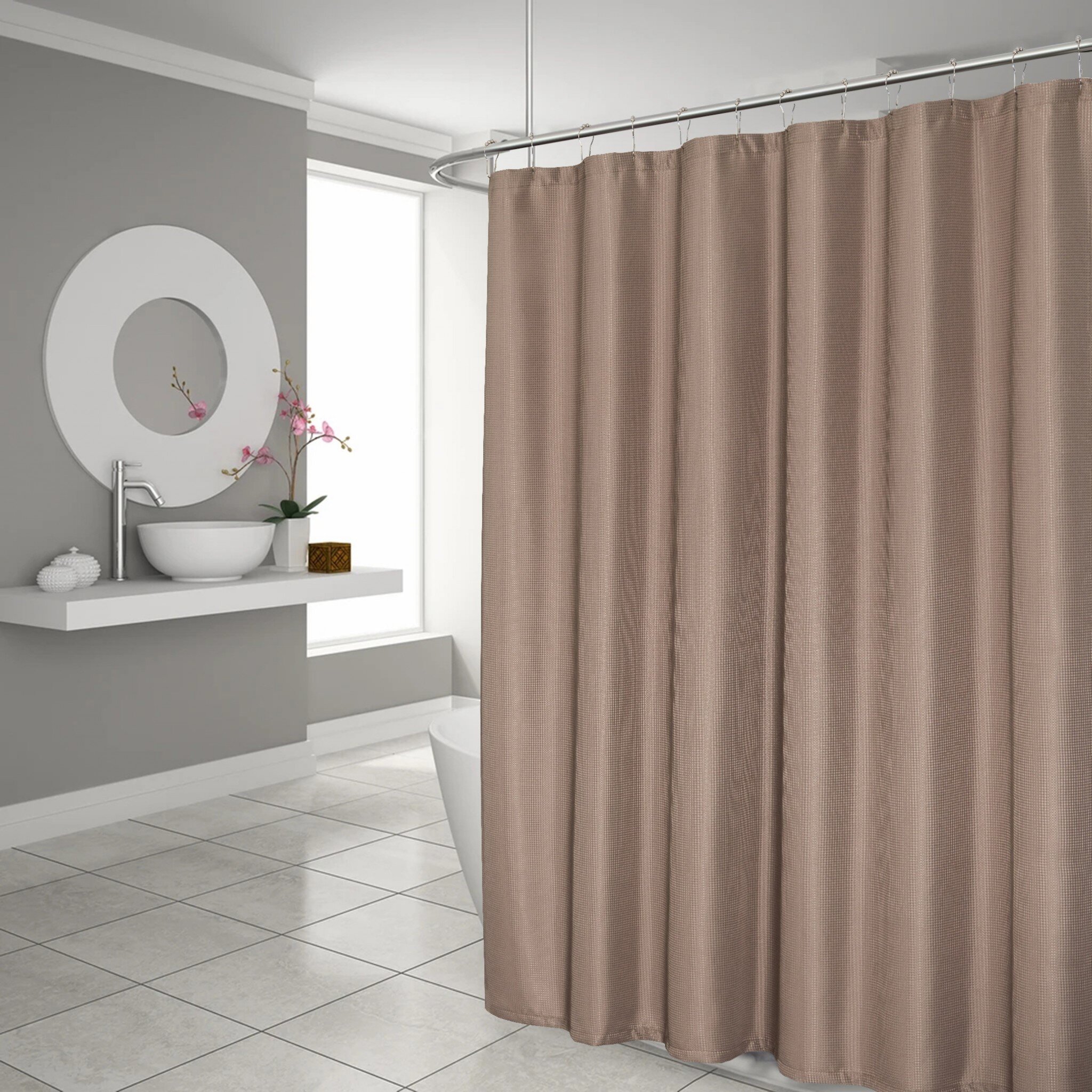 Latitude Run® Solid Color Single Shower Curtain And Reviews Wayfair