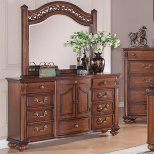 Go to store & view more images Leigh 9 Drawer Dresser with Mirror by Fleur De Lis Living