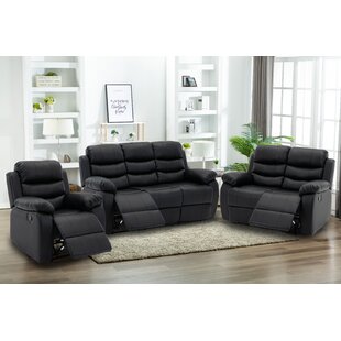 3 Piece Faux Leather Liviing  Room Set by Latitude Run