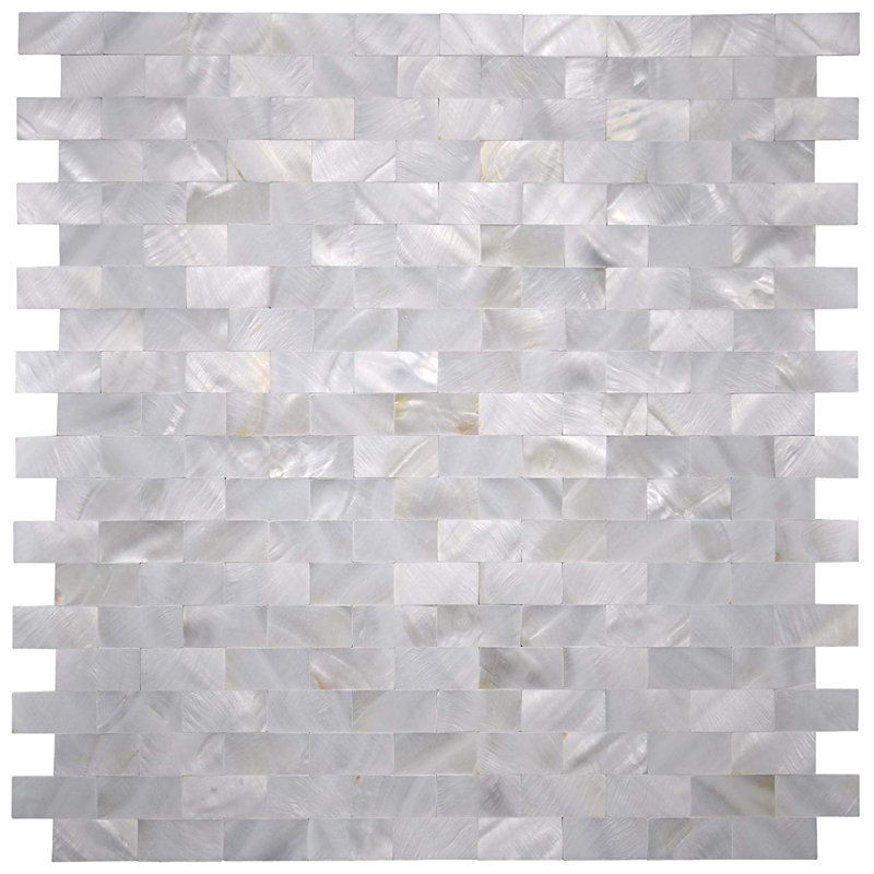 Art3d Mother Of Pearl 0 6 X 1 2 Seashell Mosaic Tile Wayfair
