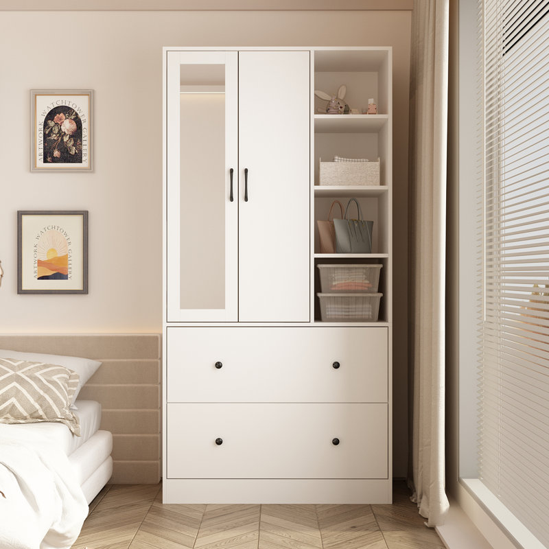 Raybin Bedroom Armoire Color: White