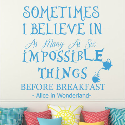Alice in Wonderland Wall Decal Decal House Color IceBlue