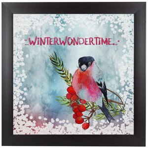 'Bird Winter Snow Christmas' Graphic Art Print