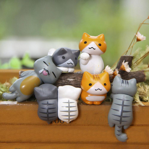 Trinx 6 Piece Fairy Garden Cats Figurine Set & Reviews | Wayfair 6 Piece Fairy Garden Cats Figurine Set