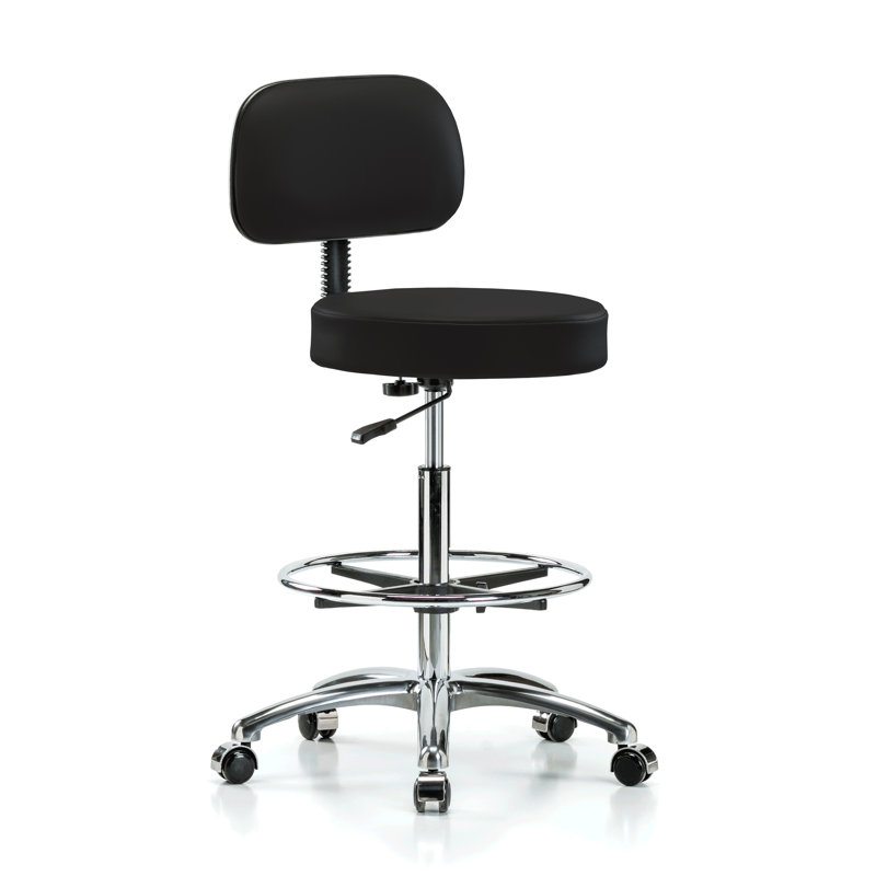 Perch Chairs Stools Height Adjustable Exam Stool With Basic Backrest And Foot Ring Wayfair