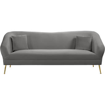 House Of Hampton Pineiro Velvet 25 Rolled Arm Loveseat Wayfair