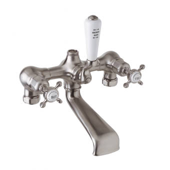 Perrin Rowe Georgian Triple Handle Floor Mounted Clawfoot Tub Faucet With Diverter And Handshower Wayfair