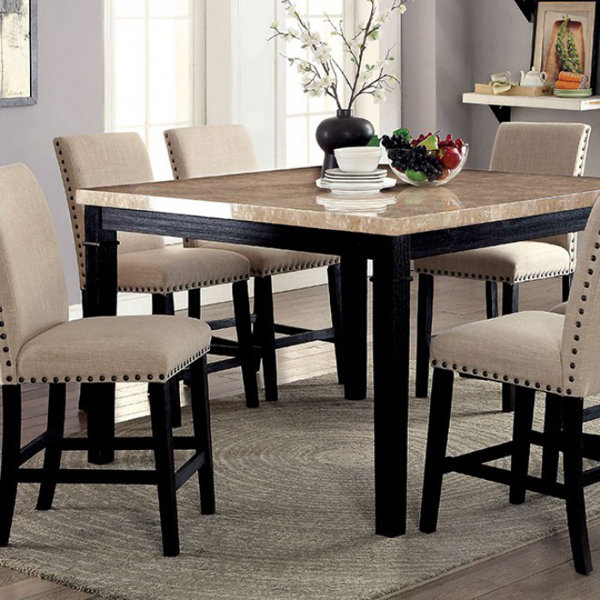 Darby Home Co Arick Square Marble Top Counter Height Dining Table Darby Home Co Arick Square Marble Top Counter Height Dining Table Wayfair