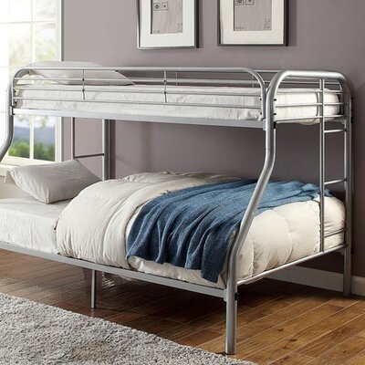 dorel twin over full silver metal bunk bed with set of 2 mattresses