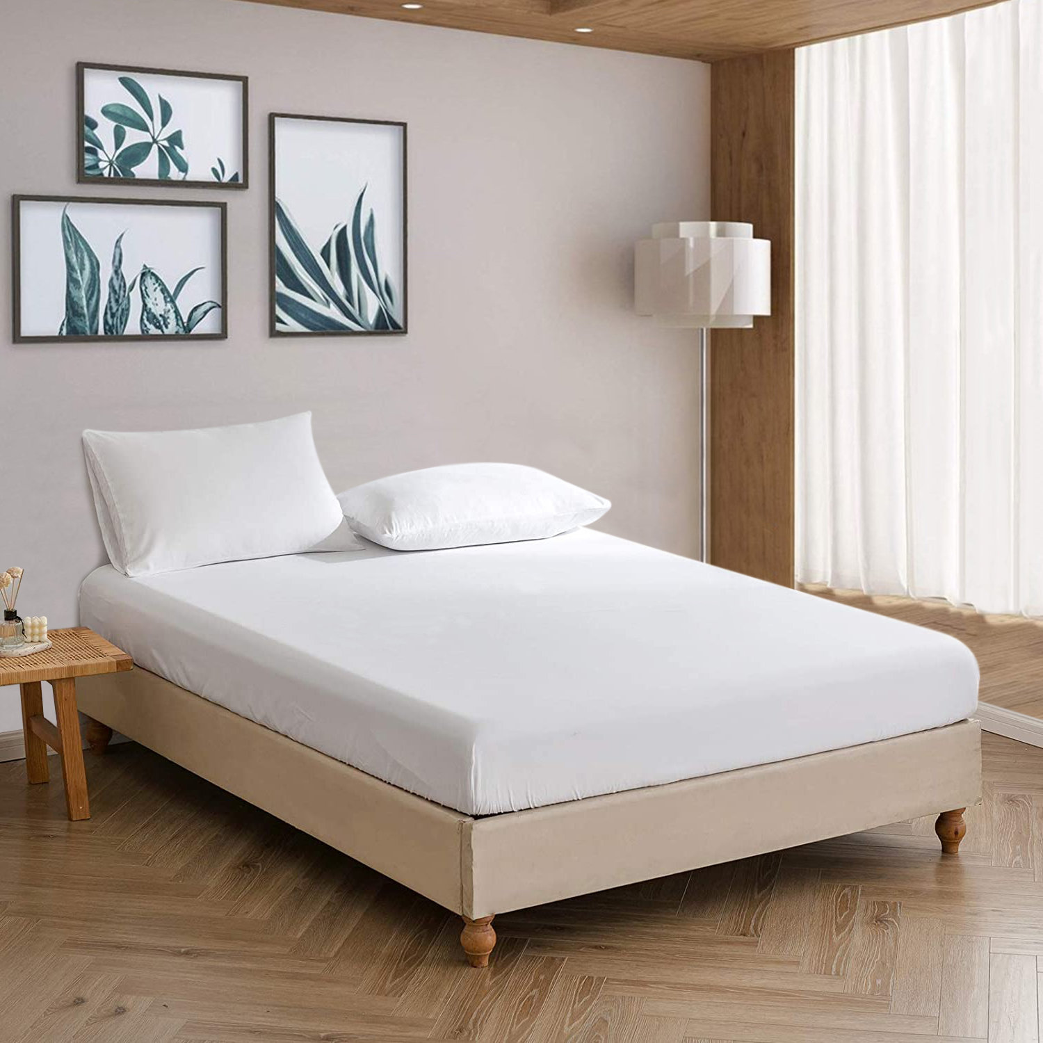 Thread Count 100% Cotton Fitted Sheet 