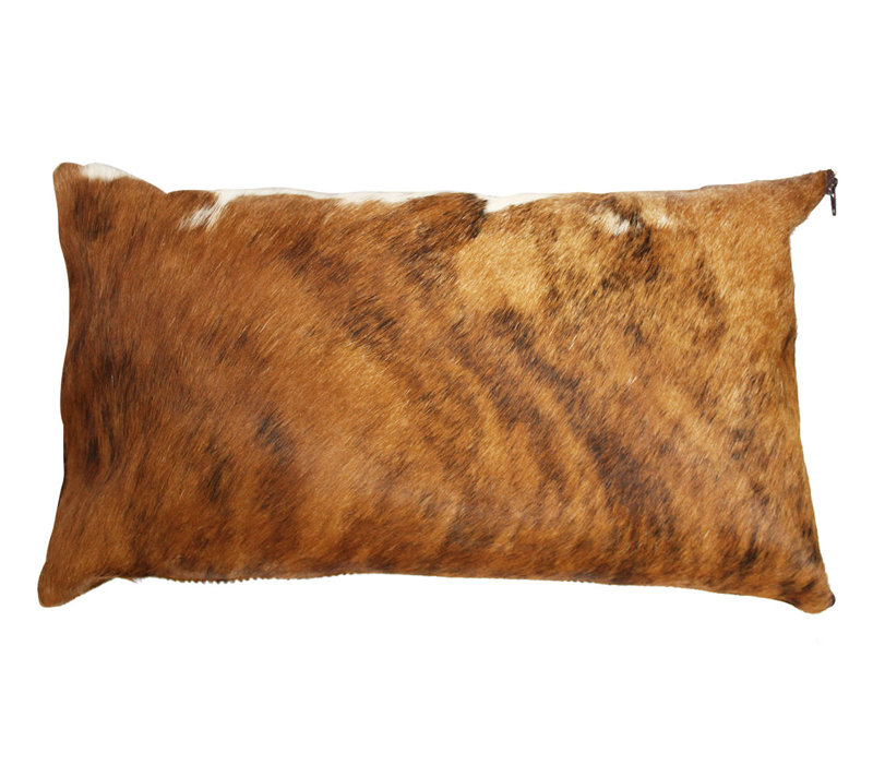Rodeo Brindle Authentic Cowhide Lumbar Pillow Cover Reviews