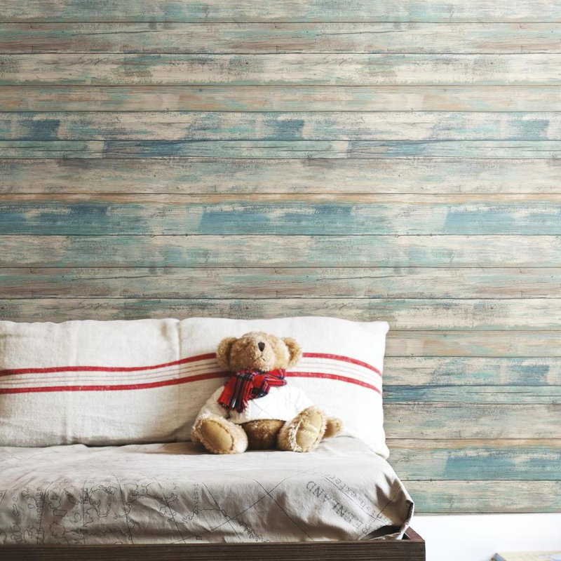 Room Mates 16 5 X 20 5 Peel And Stick Wallpaper Roll Reviews Wayfair White washed plank peel and stick wallpaper.