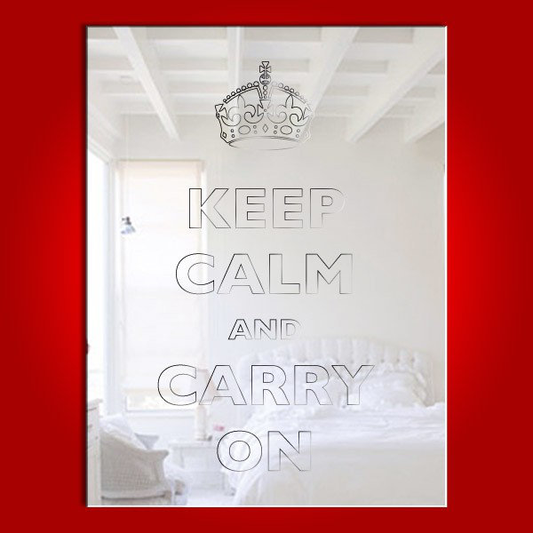 Keep Calm and Carry On Accent Mirror