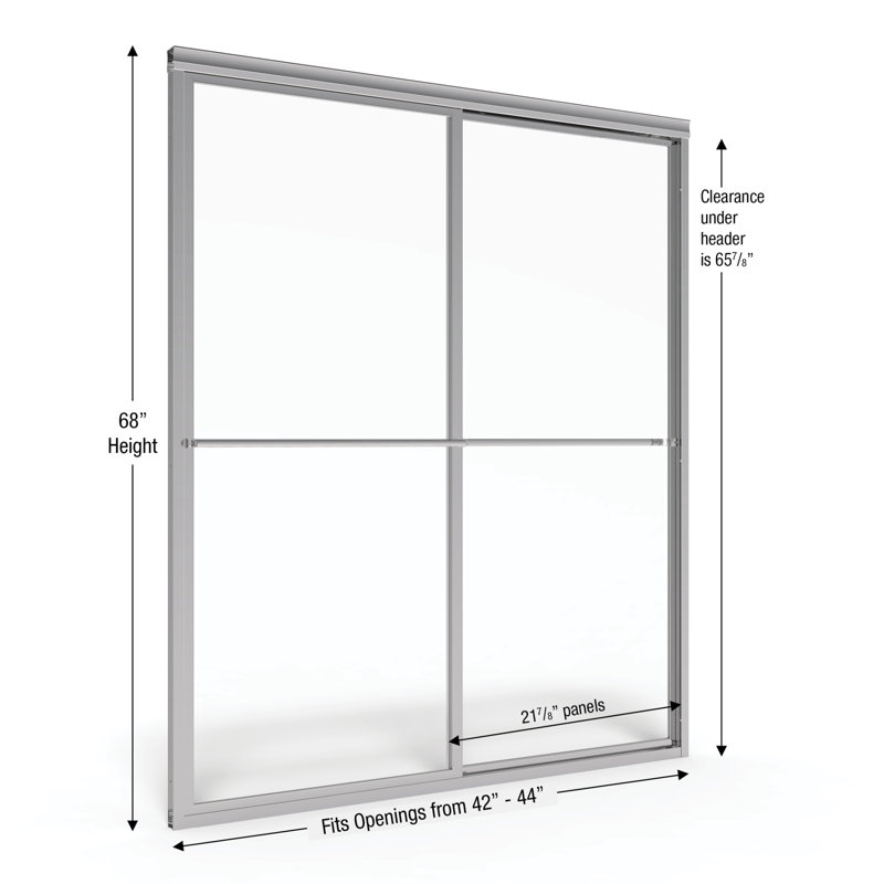 Basco Deluxe 44 X 68 Bypass Framed Shower Door Reviews Wayfair