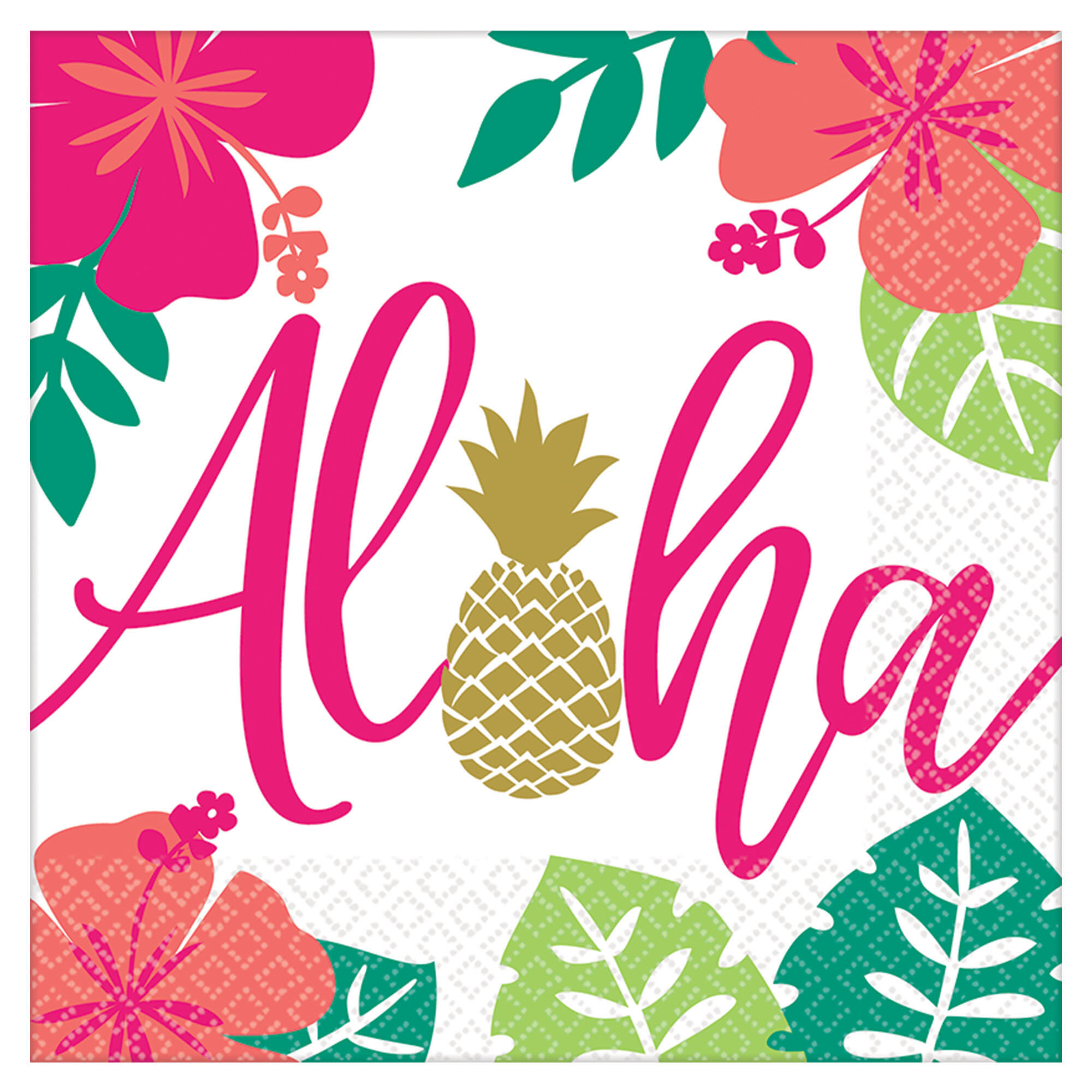 16 16 Aloha Pineapple N Friends Party Bundle 9 Plates Napkins