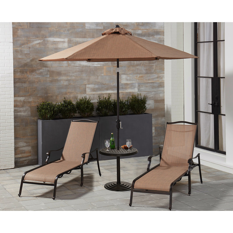 lounger with umbrella