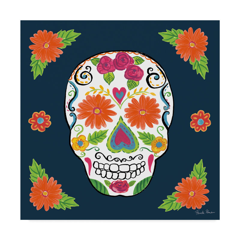 Bungalow Rose Day Of The Dead I Acrylic Painting Print On