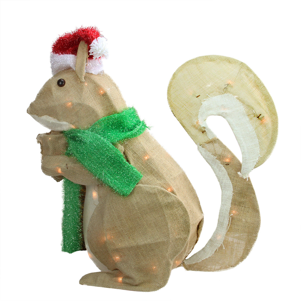 northlight pre lit outdoor burlap squirrel christmas decoration wayfair - Burlap Outdoor Christmas Decorations northlight pre lit outdoor burlap squirrel christmas decoration wayfair - Burlap Outdoor Christmas Decorations