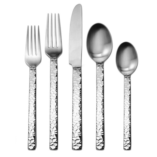 Orren Ellis Lissie Splendide 40 Piece 18 10 Stainless Steel Flatware Set Service For 8 Wayfair