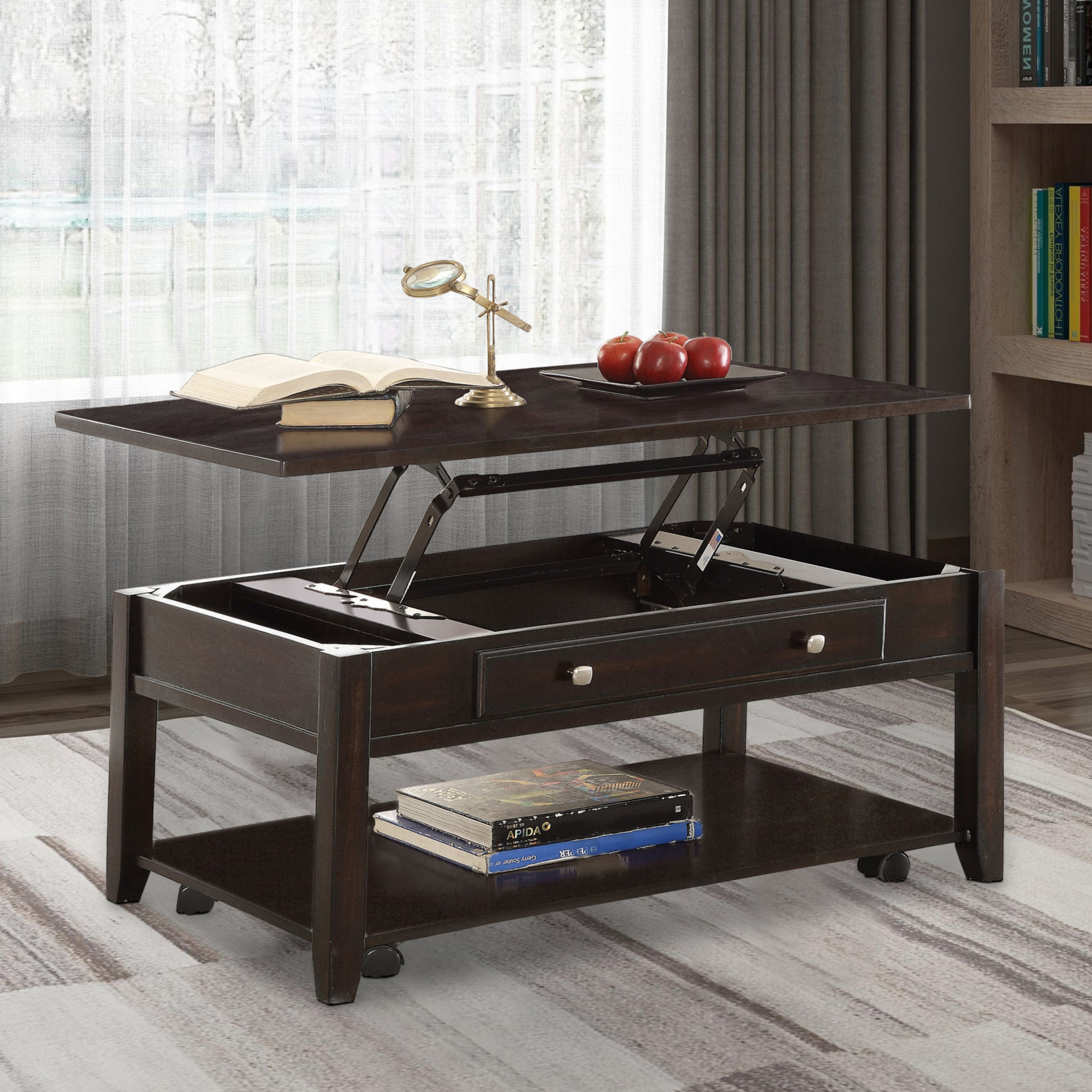 Alcott Hill® Marisa Modern Lift Top Wooden Coffee Table with Storage