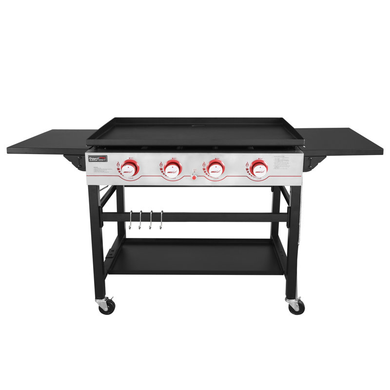 Royal Gourmet Cooking Station 4 Burner Flat Top Liquid Propane Gas Grill With Side Table Reviews Wayfair