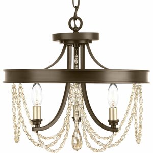 Genevieve 3-Light Semi Flush Mount