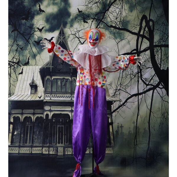 Creepy Clown with Scary Teeth Black and White B&W Photo Art Print Poster 12x18 i 