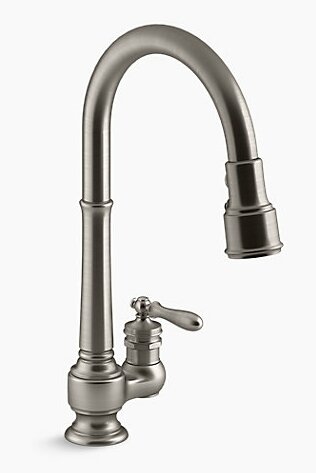 Kohler Artifacts Single Hole Kitchen Sink Faucet With 17 5 8 Pull