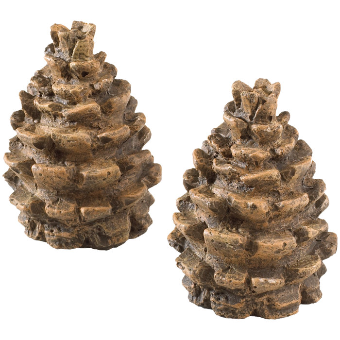 Procom Heating Pine Cones Ceramic Decorative Log Wayfair Ca