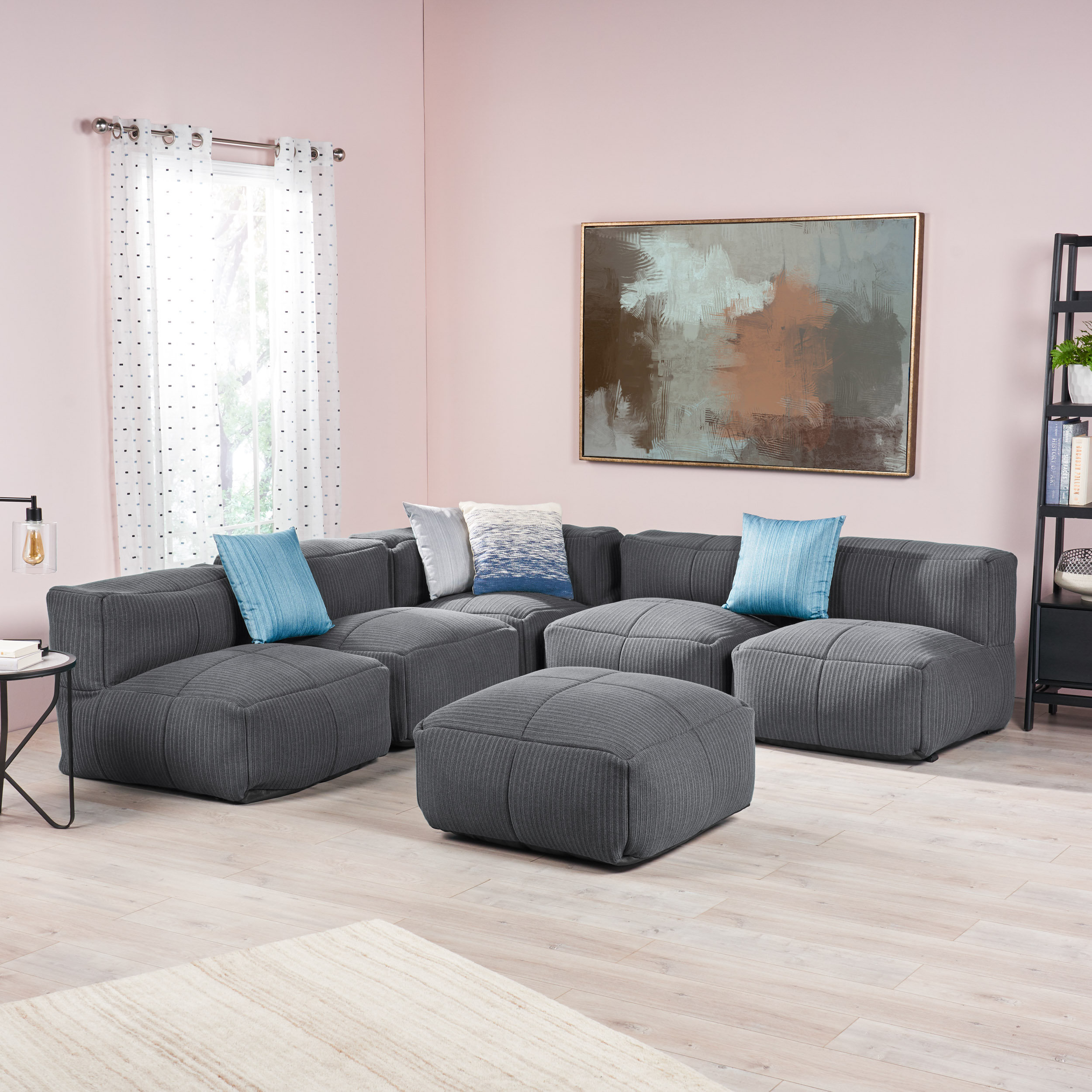 Laude Run Atlanta Bean Bag 29 Symmetrical Sectional With Laude Run Atlanta Bean Bag 29