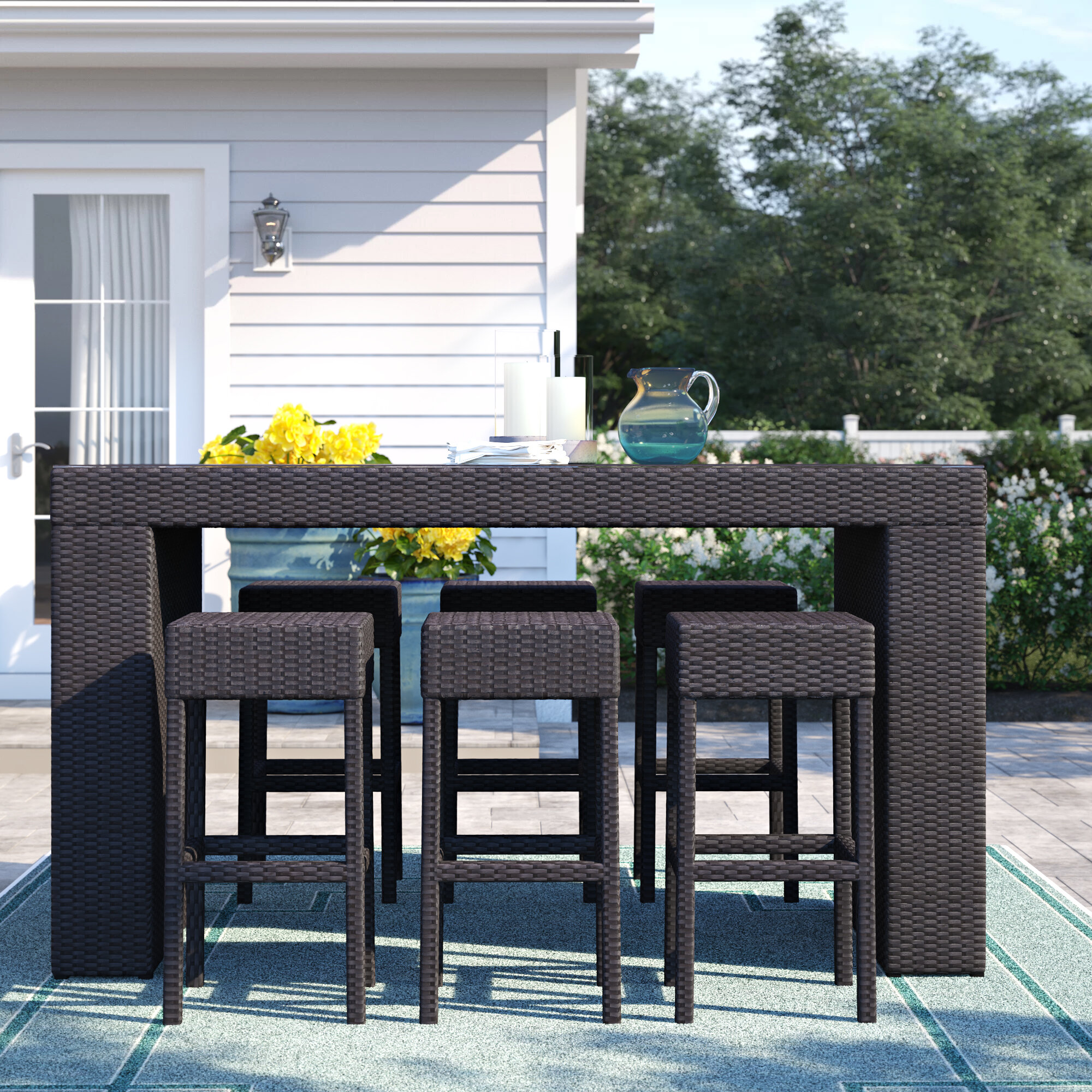 7 piece bar height patio furniture